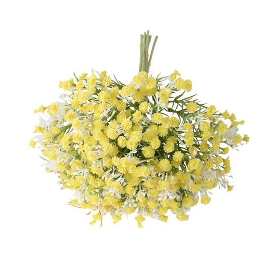 7 Bundles Baby's Breath Artificial Flower Faux Silk Gypsophila Flower Bouquet for Wedding