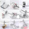 Neueste Kupfer Atemberaubende Charms Perlen Niedliche Haustiere Dangle Leuchtender Hundeanhänger Passend für Original Armband DIY Schmuck