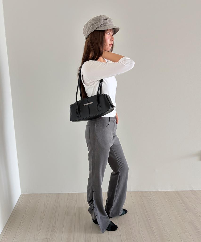 Chicks Soft Leather Cylinder Bowling Bag Black