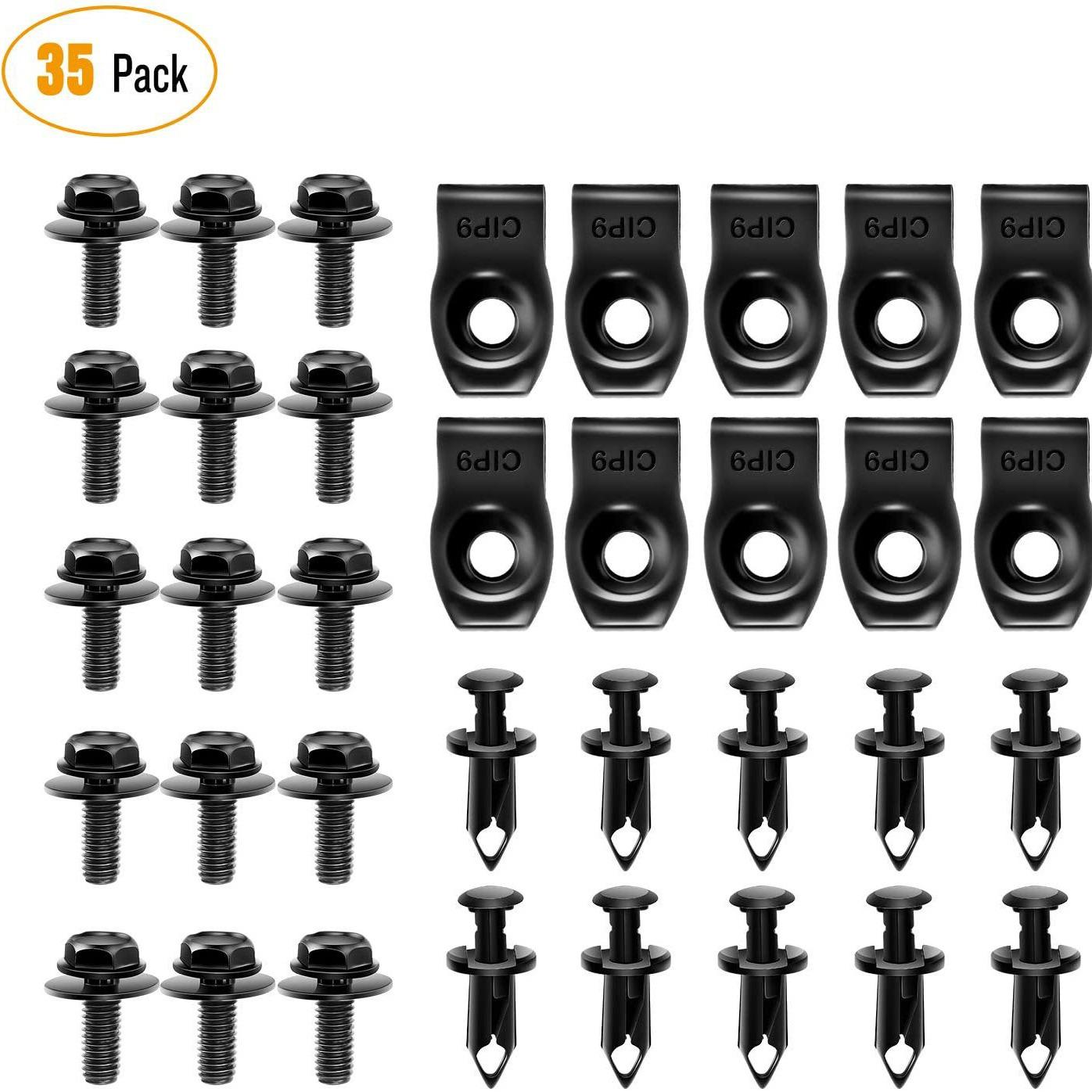 

Ford Car Push-In Rivet Washer Screw Fastener Kit, 35 PCS Yingtu
