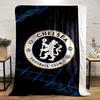 A circular logo with a lion holding a staff, surrounded by a grid pattern. for all seasons blanket lunch break throw gift