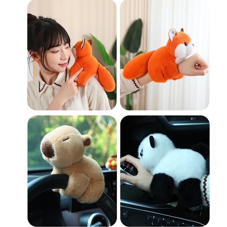 Cartoon Animal Slap Bracelet Plush Doll, Cute Wrist Snap Band, Kids Decor Comfort Stuffed Toy Multiple Styles
