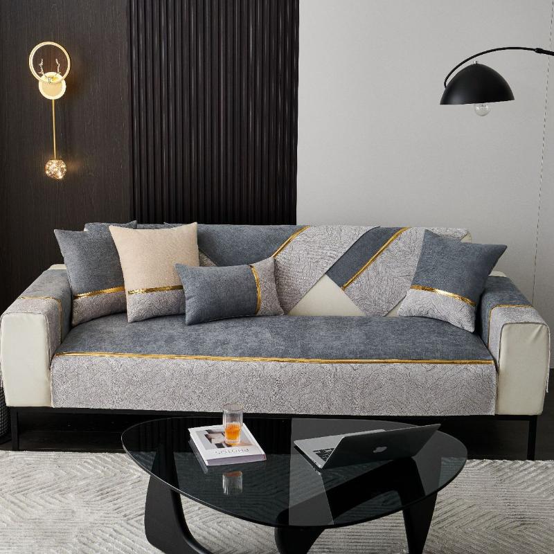 Luxury Chenille Sofa Cover Nordic Four Seasons Universal Anti-slip Sofa Cushion Home Living Room Decoration Sofa Towel Slipcover