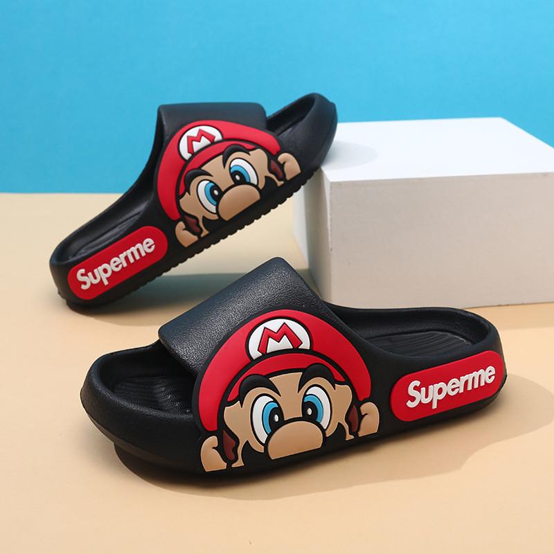 Mario Cartoon Style Children's Slide Sandals Soft Eva Slip Resistant Boys Summer Footwear