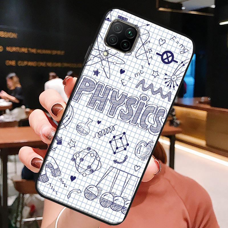 Physics Math Formula Equation For Huawei Honor X8a X7a X9a X8 50 70 90 Lite Magic5 Pro P20 P30 P40 P50 P60 Nova 9 5T Case
