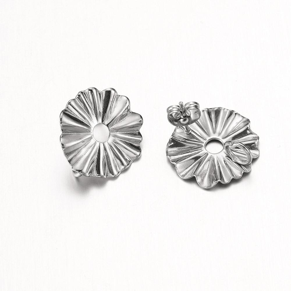 10 Stück Edelstahl-Ohrhaken im böhmischen Stil für Schmuckherstellung, DIY-Ohrringrohlinge aus geometrischen Formen