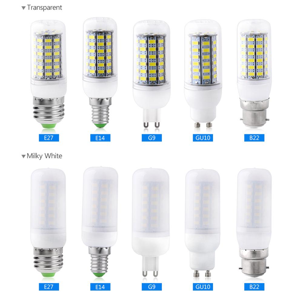 E27 E14 B22 G9 Ultra Bright LED Corn Bulb Lamp Warm White High Bright 5730 SMD E27 B22 G9 G10 E14 LED Corn Lamp Light