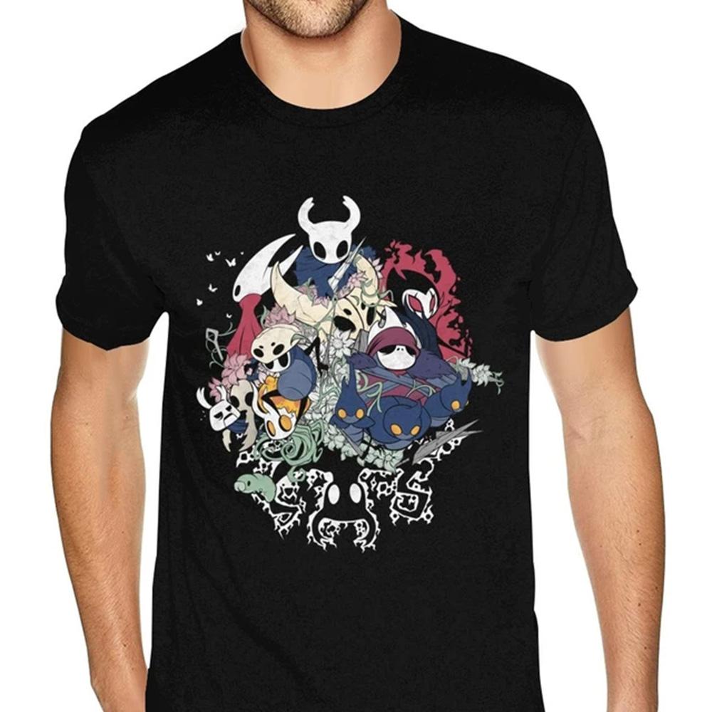 Hollow Knight Funny Game Classic Graphic TShirt Men Anime Graphic Tshirt HipHop Print Tee Breathable and Comfortable