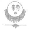 Zircon Necklace Earrings Set Gorgeous Diamond Bridal Wedding Banquet Popular Accessories