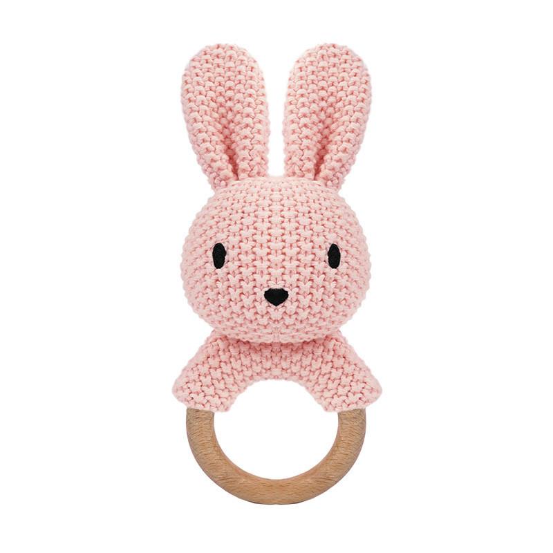 

Baby Plush Knitted Animal Rattles With Soft Pp Cotton For Newborn Comfort And Entertainment Vertical Ear Bunny