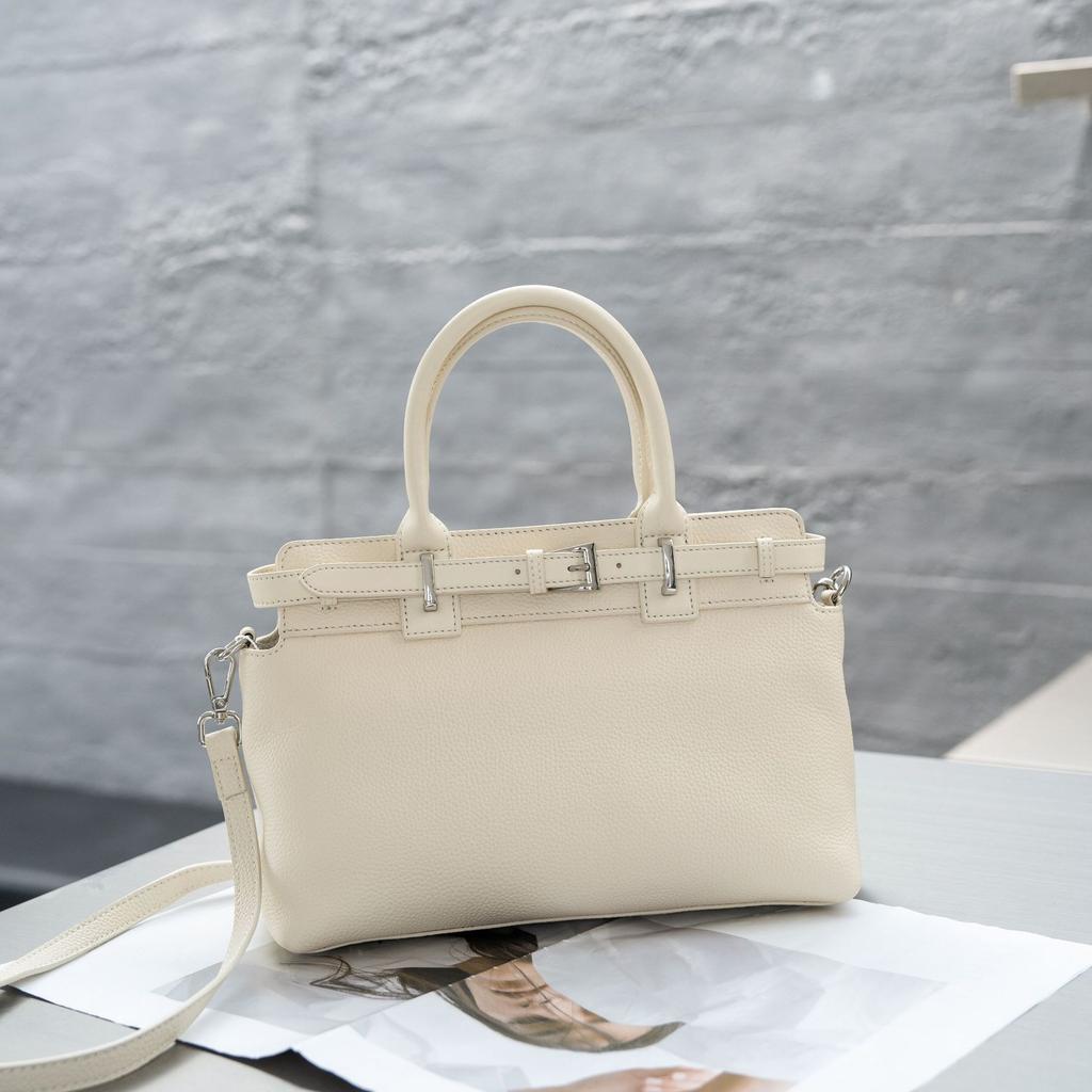 Cowhide Crossbody Horizontal Popular New Versatile Mature Niche Women's Shoulder Practical Soft Handbag Leather