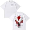 Raper Niro OX7 Album T-shirt Męski Damski Ubrania Moda Hip Hop T-shirty Muzyka Pop Męski Casual Bawełna Vintage T-shirt Streetwear