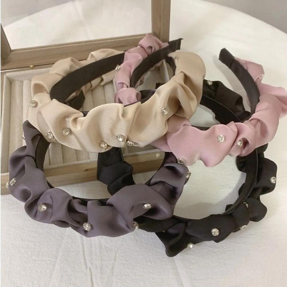 Women s Cubic Volume Headband Hairband Point beige