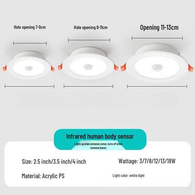 OEING 13W LED Einbaustrahler mit Bewegungssensor