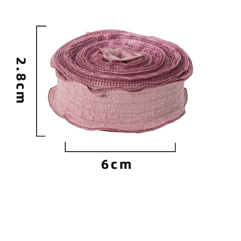 New 10 Yards Fishtail Yarn Ribbons 2.5cm Wave Edge Pleated Chiffon Ribbon Gift Wrapping Bouquets Gifts Packaging Material