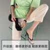 In the summer of 2025, the new sandals square head with clip-on high-heeled slippers for women wear fashionable thin-heeled sandals for women