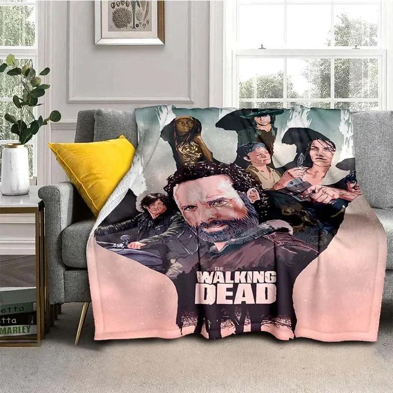 Daryl Dixon Walking Dead Movie Flannel Blanket,Warm and Soft Blanket  For Couch Sofa Office Home Travel Camping Birthday Gift