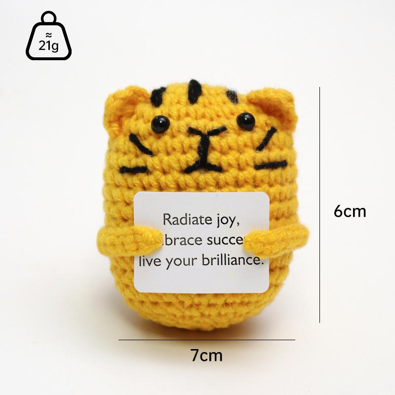 Creative Crochet Animals Dolls Emotional Support Doll Bookshelf Decorations Kawaii Accessories