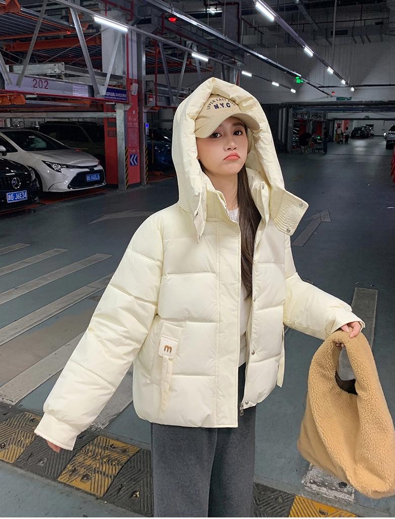 Winter Short Hooded Thickened Cotton-padded Jacket Loose Warm Outwear