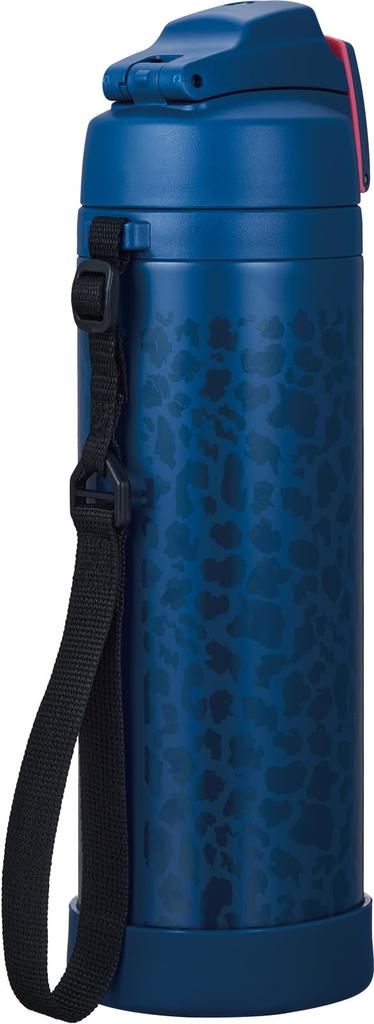 Thermos Vacuum Insulated Sports Bottle with Strap, 1L, Navy Pink, Keeps Drinks Cold Only, FJI-1001 NV-P