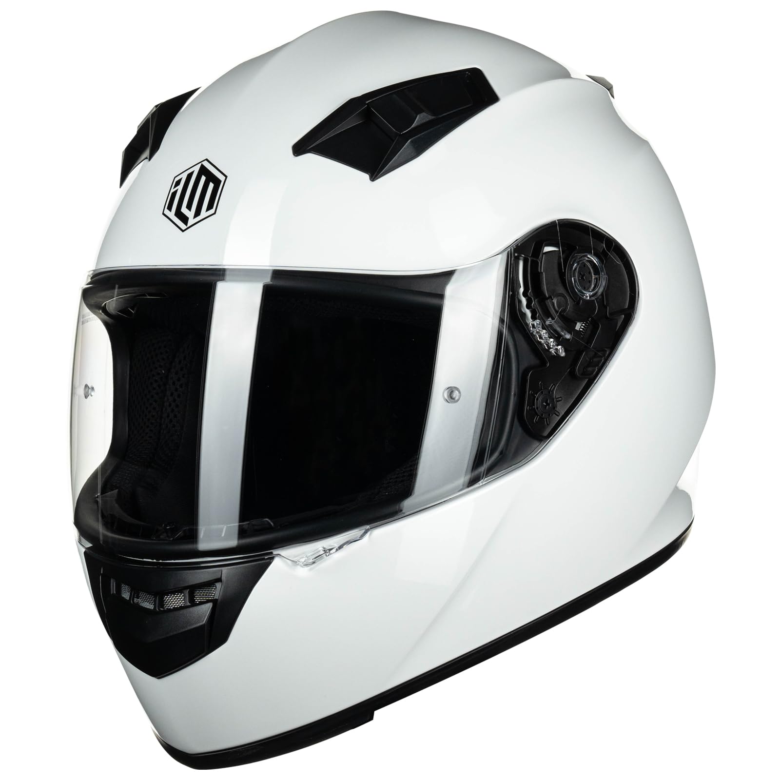 

ILM Мотоциклетный шлем-интеграл, совместимый со всеми двигателями, азиатская посадка FP07, шлем, стандарт SG/DOT, вентиляция, съемный, размеры, модель, белый