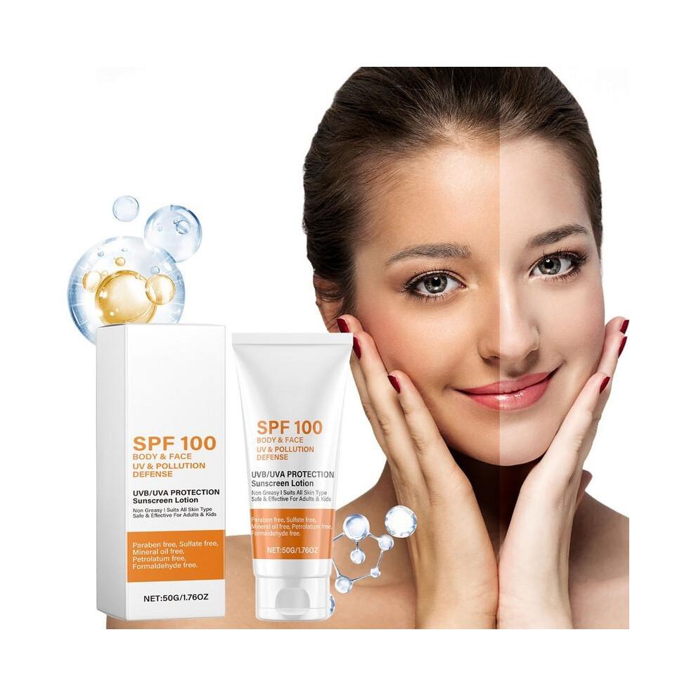 Sunscreen SPF 100 Sunblock for Face Body Sunscreen Facial Sunscreen Sun Protection Prevent Sunburn Skin Care Facial Protector