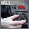 3PCS Air Conditioner Switch Button Knob Cover, Aluminum Alloy Knob Ring Trim Cover, Climate Control Knob Covers, Auto Decor Accessories Fit for Dodge