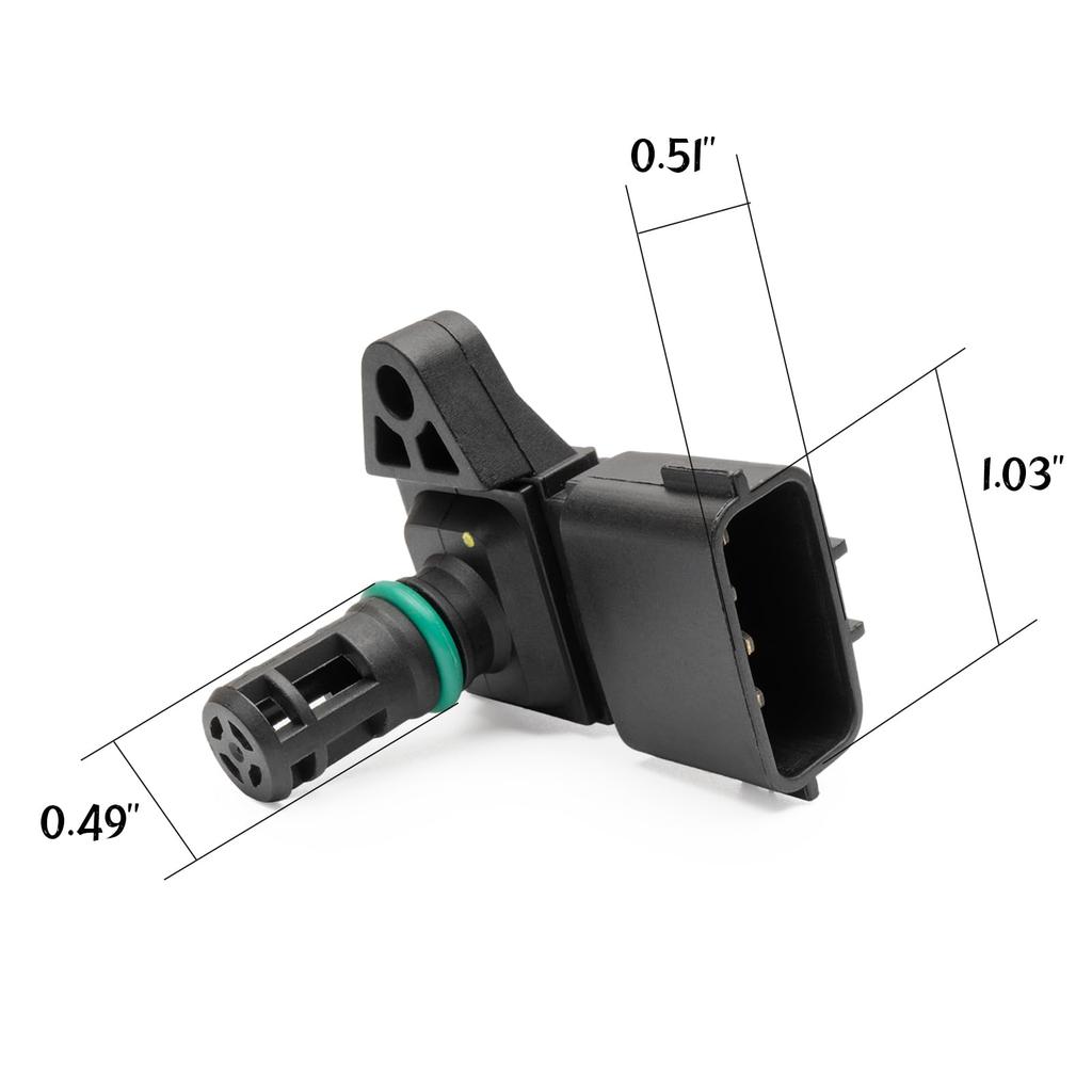 MAP Manifold Absolute Pressure Sensor for Dodge Models - Ram 2500 2007-2014 L6 6.7L, Ram 3500 2007-2014 L6 6.7L - Replace# 2897333, 4921322