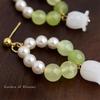 Handmade Glass Pearl Lily Flower Earrings - Elegant, Fresh, and Stylish for Women
