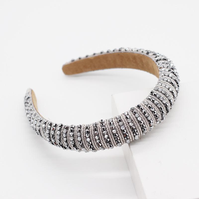 

Европейский и американский подиумный стиль кристальная повязка для волос с бусинами