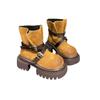 Retro belt buckle thick-soled Martin boots for women's 2025 new fashionable versatile casual and comfortable rhubarb boots