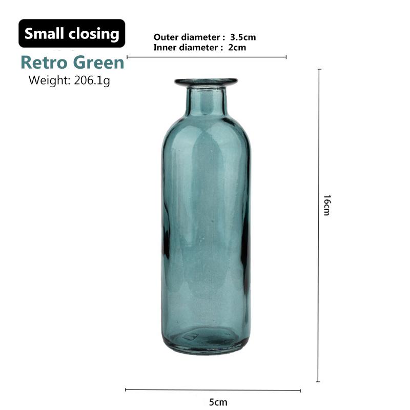 Glass Vase Living Room Dried Flowers Nordic Ins Style Glass Transparent Dill Home Decoration Accessories Flower Vases For Homes