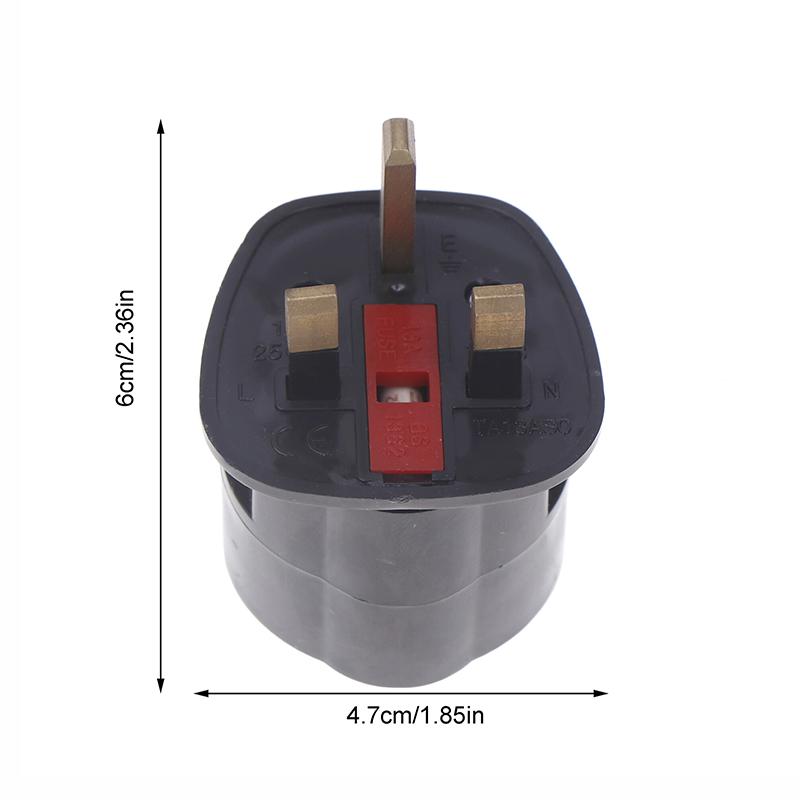 250V 13A Çok Fonksiyonlu Eu Avrupa - İngiltere Fiş Adaptörü 2 Pinli Güç Dönüştürücü Soket Seyahat Dubai Singapur Evrensel Adaptör