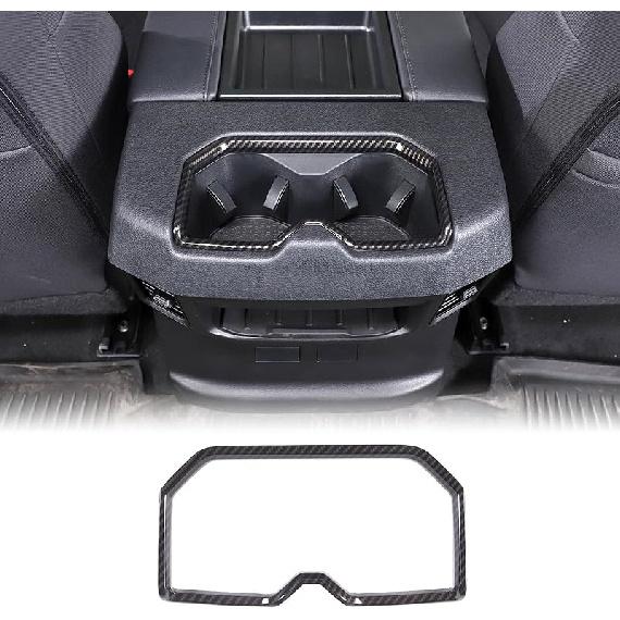 Aunginsy Car Rear Seat Central Armrest Cup Holder Cup Trim Frame Cover Compatible with Toyota Tundra/Sequoia 2022-2025 Car Back Center Console Water