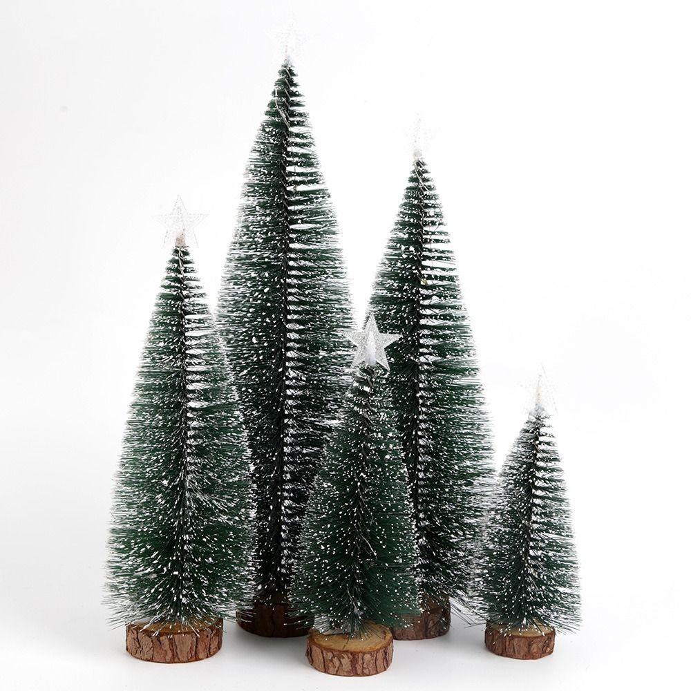 New Plastic Xmas Tree Wood Mini Christmas Tree Cedar Glowing Cedar Needle Tree Xmas