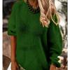 Imitation mohair one-word neck sweater women's autumn and winter knitted top fashion casual sweater women