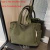 Versatile Shoulder Bag College Wind Commuting Corduroy Square BagUnisex Large Capacity Leisure Portable Crossbody Bag