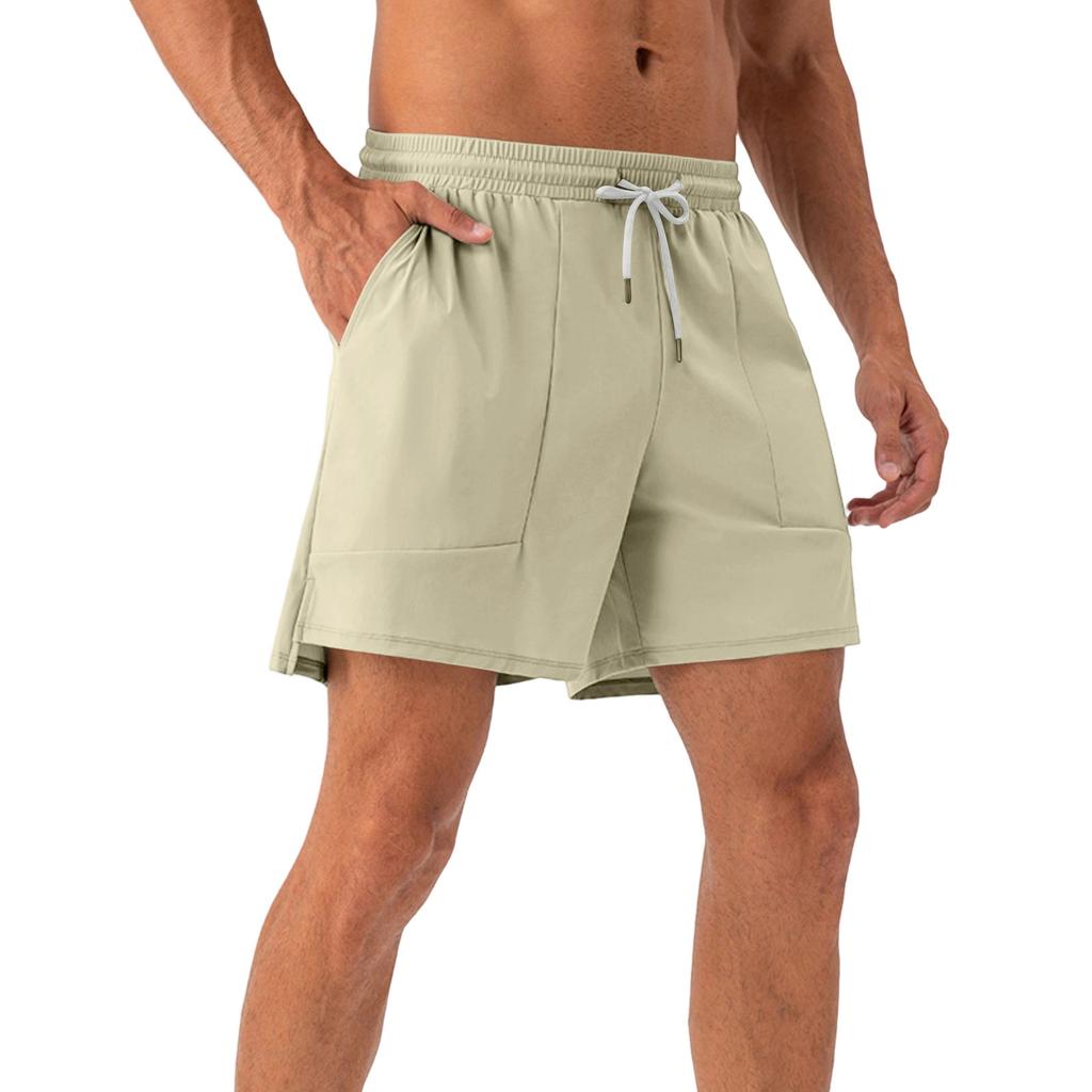 Men's Lightweight, Breathable, Cool-Feeling Training Shorts - Men's Elastic Waist, Quick-Drying Running And Fitness Sports Shorts