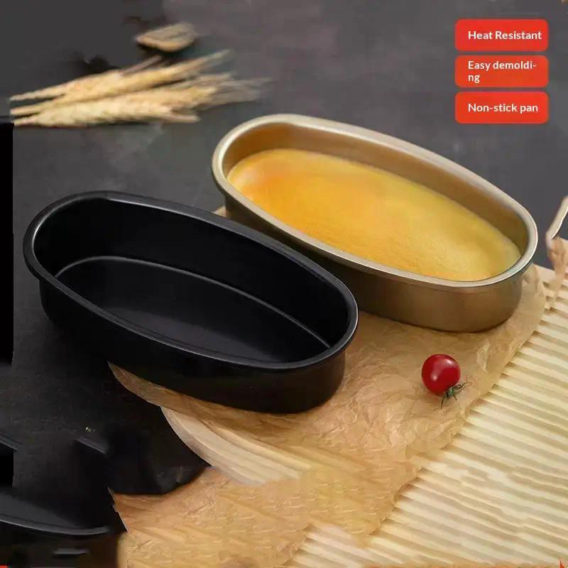 1Pcs Deep Cheese cake Mould Tin Metal Baking Accessories Nonstick Bakeware Oval Shape Baking Pan Bread Loaf Mold