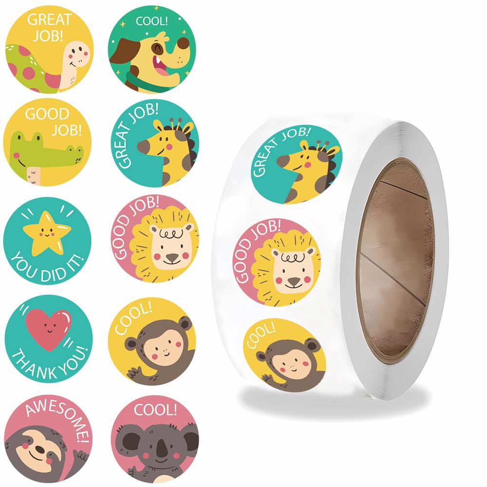 500/1000PCS Teacher Rewards Rall Stickers Gifts Personalize Phone Casual Laptop Luggage Gift Casual Home Decoration Decals Stick