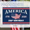 Usa Patriotic Banner Standard Size American 250th Anniversary Flag 250 Years Commemorative Flag Patriotic 3x5 Ft American Flag