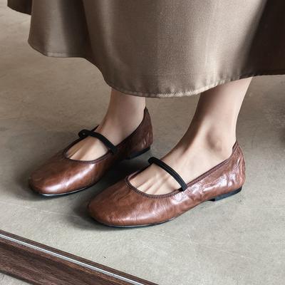 Mode Damen Ballerinas Mary Jane Runde Zehenpartie Lässige Schuhe mit niedrigem Absatz 2025 Herbstmode Hochzeitsfeier Temperament Damen Flats