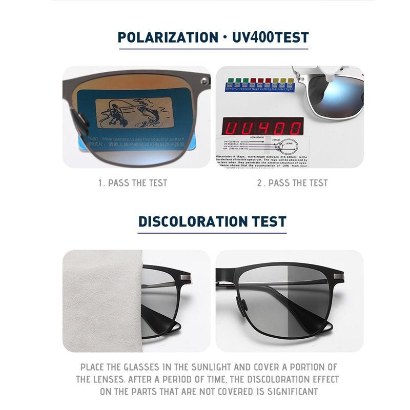 AORON Metal Frame Polarized Sunglasses Outdoor Fashion Sports Fishing Driving Glasses UV400 Anti Glare Eyeglasses