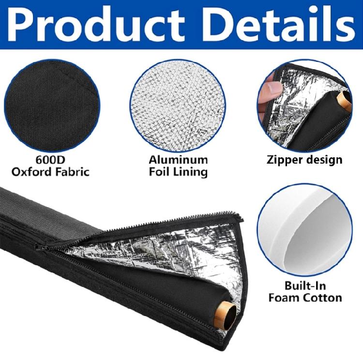 Insulated Air Conditioning Pipe Sleeve Zipper Design Aluminum Foil Lining Weather Resistant Cover for Outdoor Unit