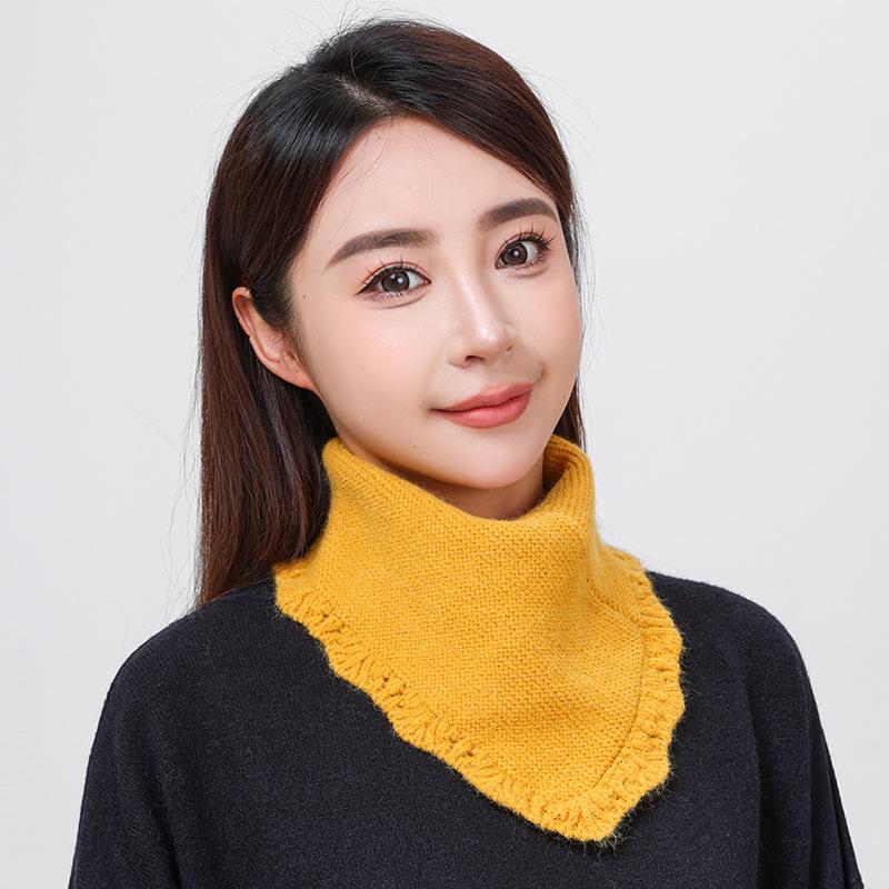 

Neck Warmer Autumn Winter Inner Wear Fake Collar Solid Minimalist Thick Windproof Cold Protection Triangle Scarf Pullover