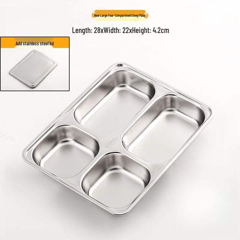 Stainless Steel Canteen Lunch Tray