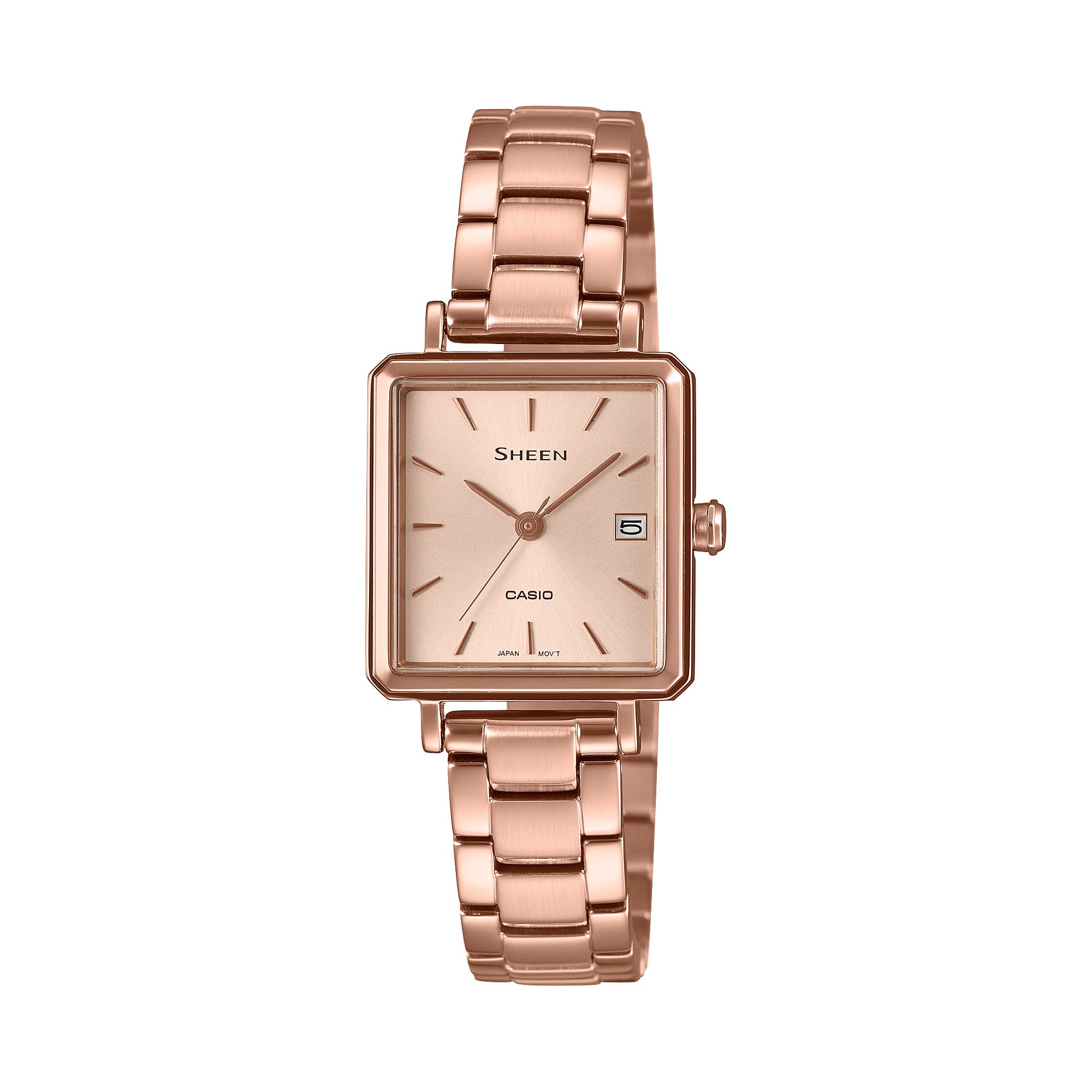 Casio Men s Analog Quartz Watch SHE-4537PG-4A красный