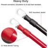 MILAPEAK 2 AWG Battery Cables, 8 Inch 2 Gauge Marine Battery Inverter Cable Set With 3/8" Terminals Lugs (Positive and Negative) for Solar, Rv, Car,
