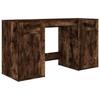 Bureau avec armoire - Maison Exclusive - Chêne fumé - Bois d'ingénierie - Grand rangement