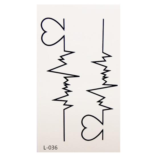 Водонепроницаемая Временная Татуировка на Тело  Волна Любви  Модная Декорация для Унисекс чёрный